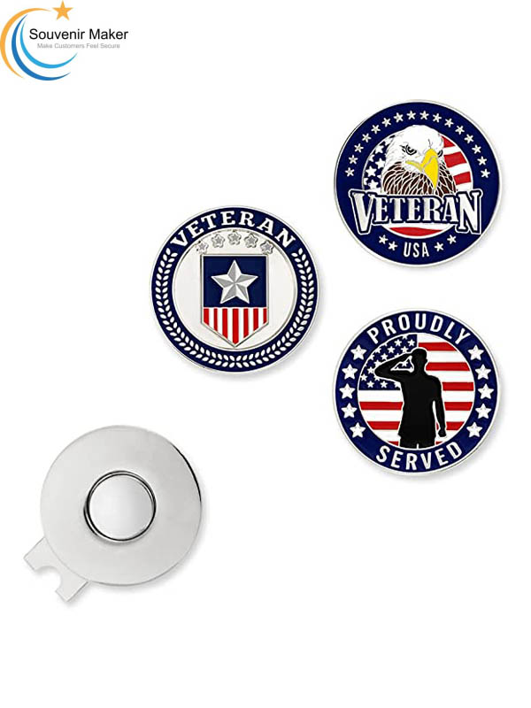 Custom American Veteran Hat Clip