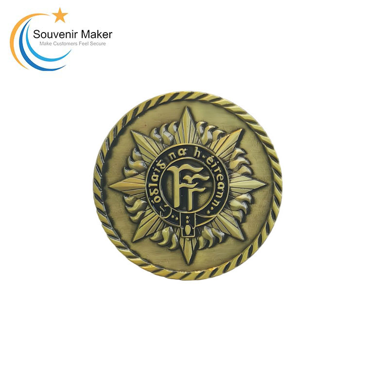 Custom Two-Sided Antique Gold Coin