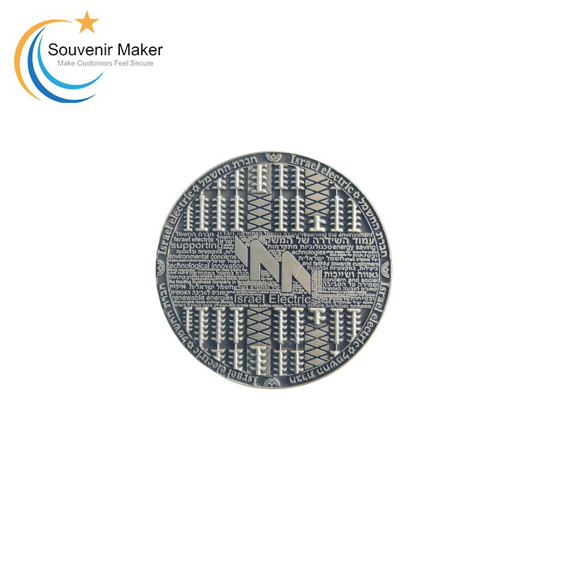 Custom 3D Challenge Coin With Antique Silver