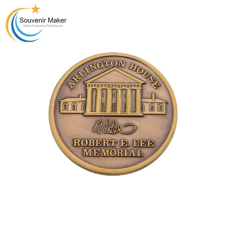Customized 3D Antique Copper Challenge Coin