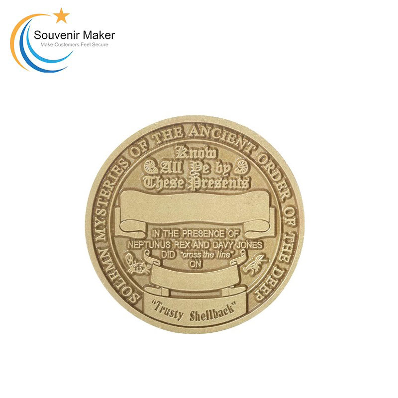 Custom Matte Gold Challenge Coin