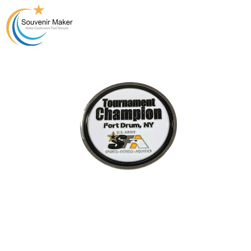 Custom Challenge Coin In Bright Silver Finish