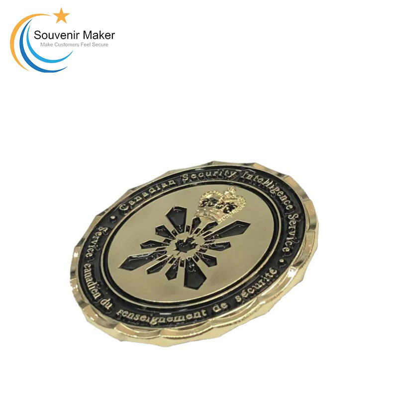 Custom Challenge Coin In Bright Gold