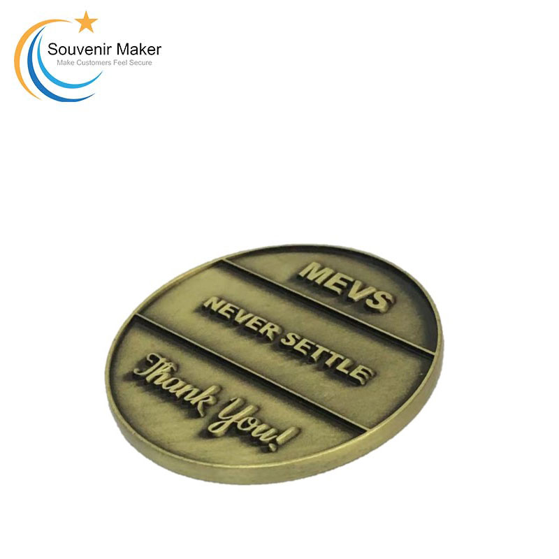 Custom Antique Brass LOGO Challenge Coin