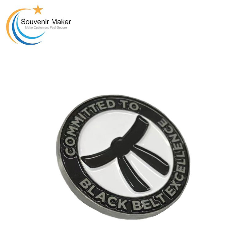 Bespoke Soft Enamel Antique Silver Coin