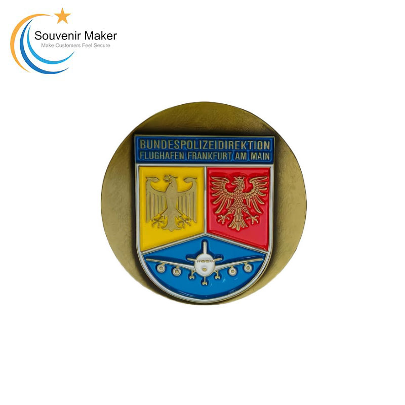 Custom Antique Gold Challenge Coins