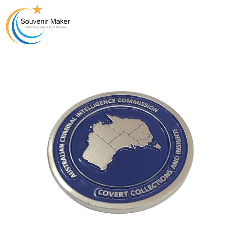 Custom 3D Antique Silver Metal Coin