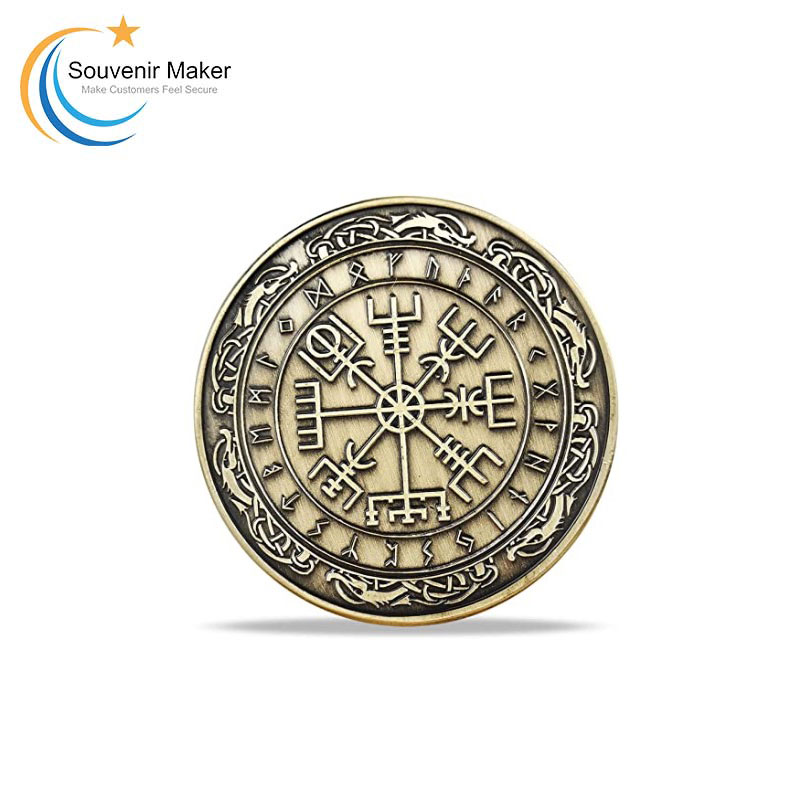 Custom Antique Brass Finish Coin