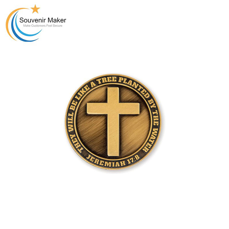 Custom Antique Gold Finish Challenge Coin