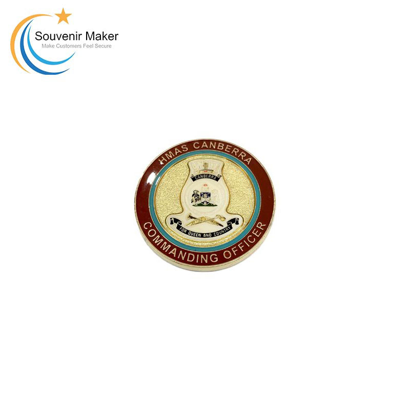 Custom Hard Enamel Imitation Gold Plating Coin