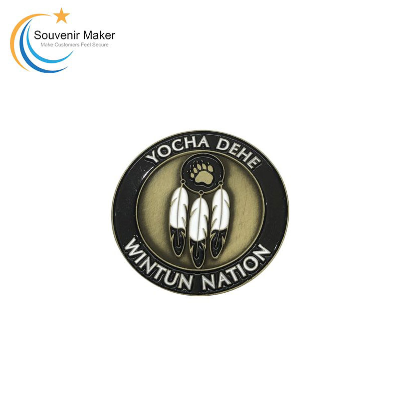 Custom Military Antique Brass Challenge Coin