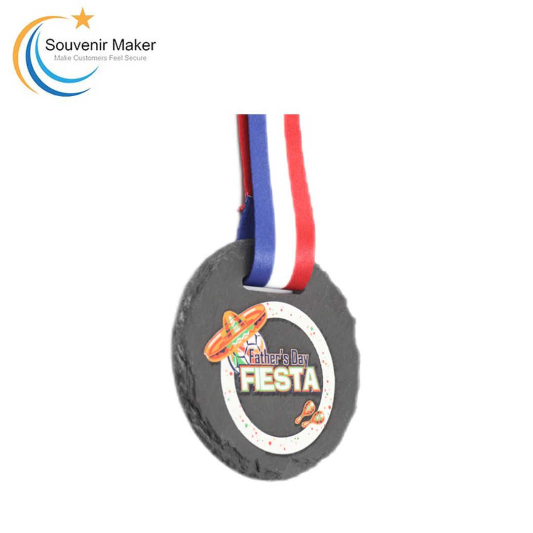 UV printing slate medal