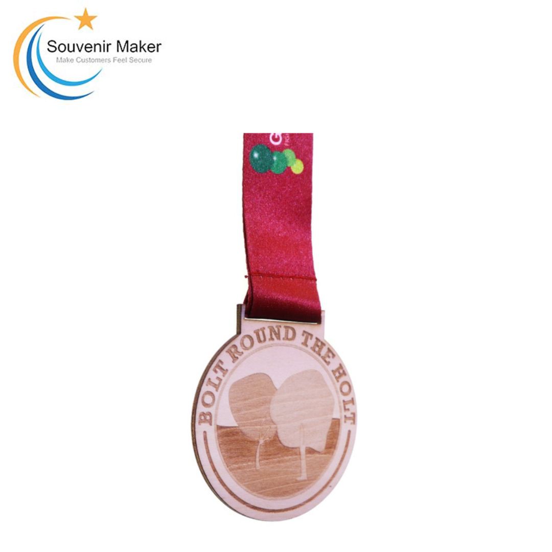 engrave wooden medal