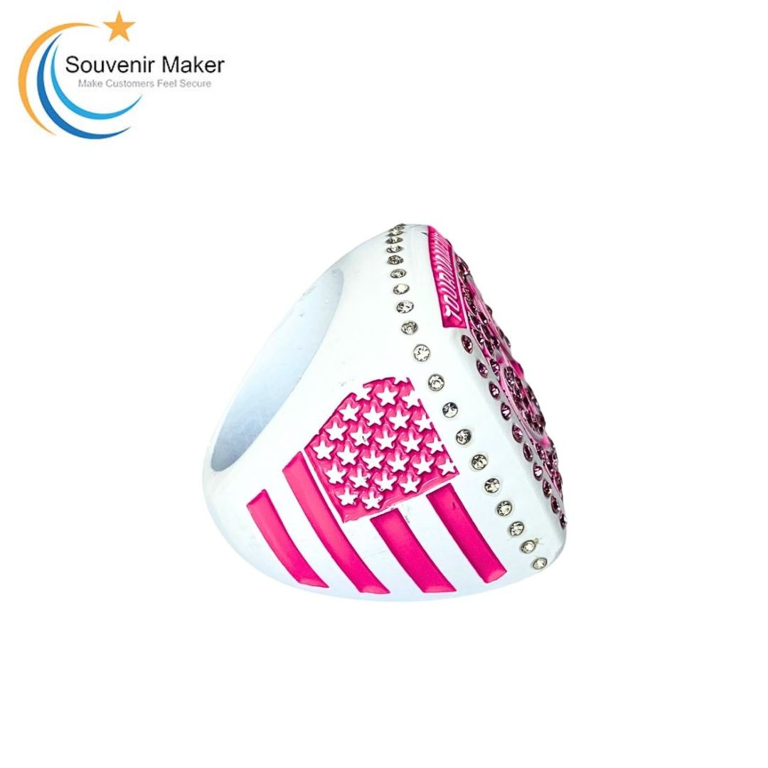 Custom Pink Soft Enamel Ring