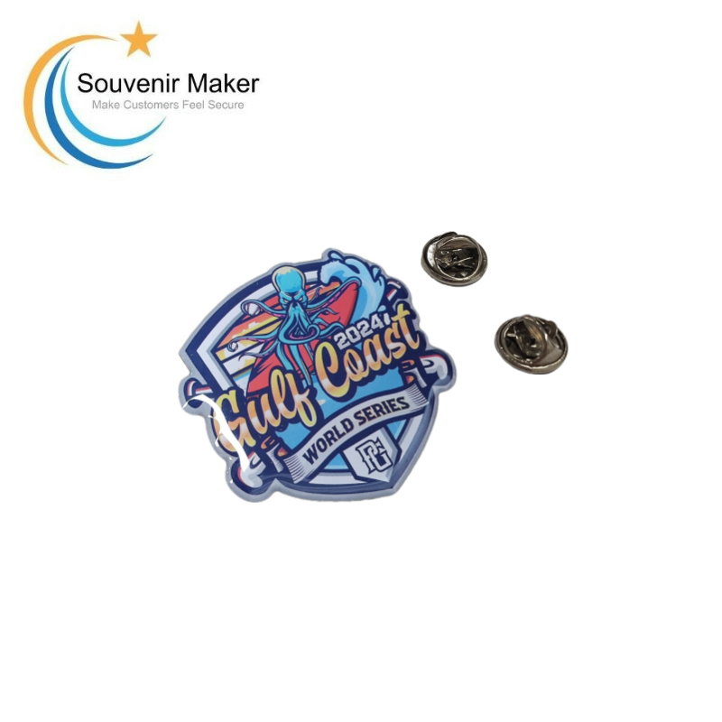  Custom Blue Offset Printing Lapel Pins